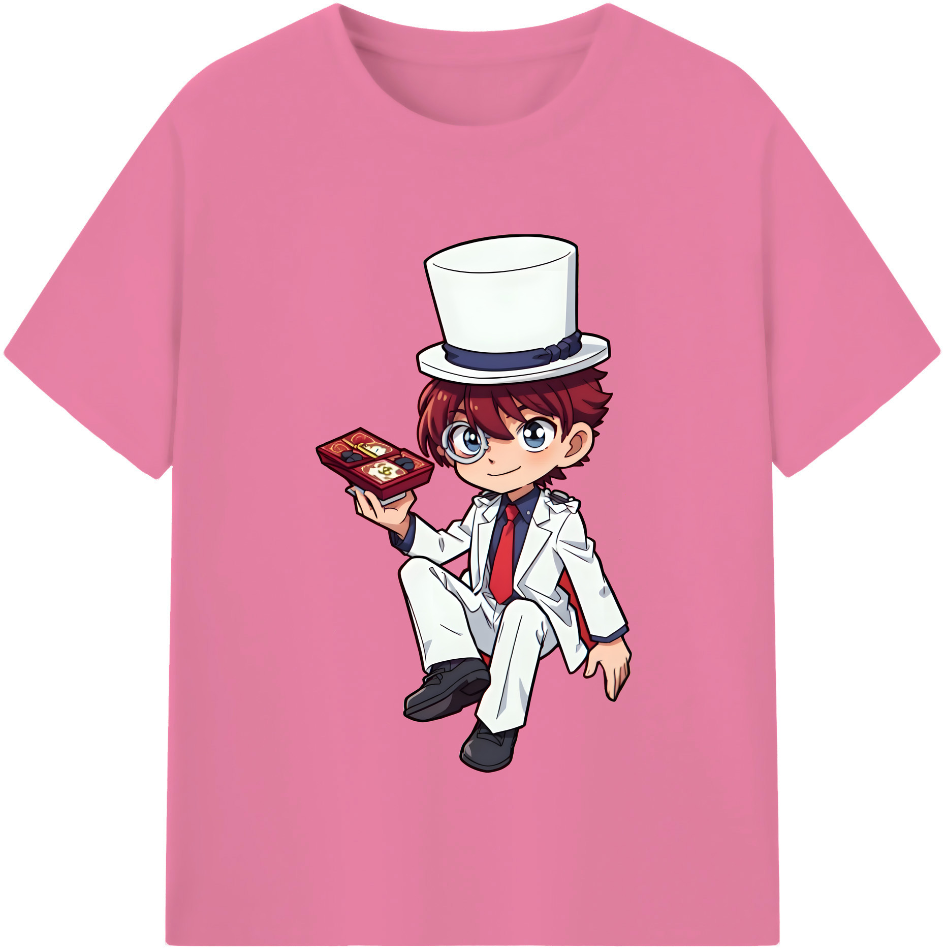 （画像用） 名探偵コナン くろば かいと Detective Conan Kuroba Kaito 綿100％半袖Tシャツ（フロントプリント）